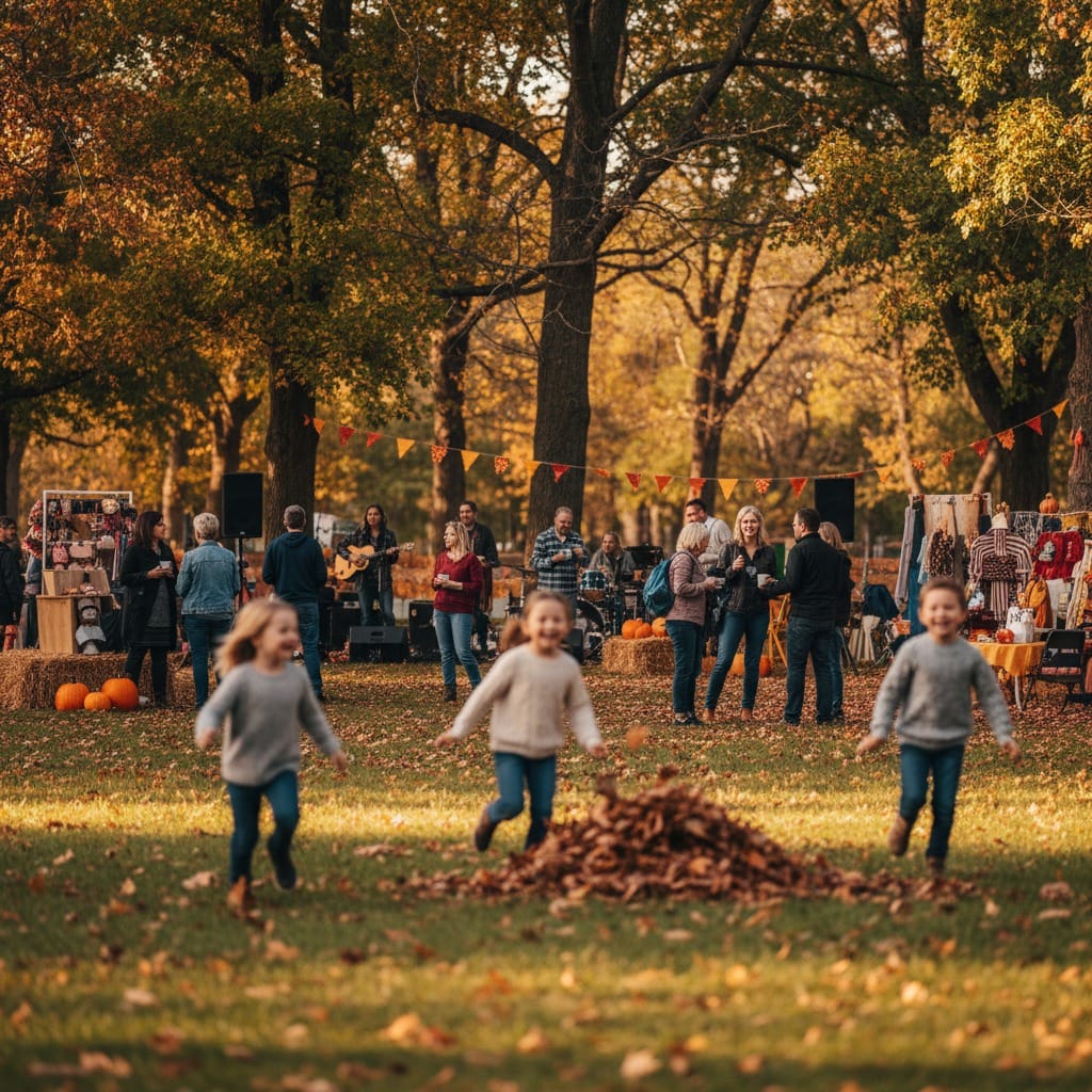 Chamber members networking at a local community event